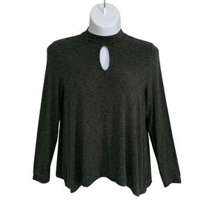 American Eagle Super Soft Sweater Womens Size XXL Green Long Sleeve Keyhole Neck